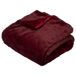 Atmosphera Plaids Fausse Fourrure*Plaid fausse fourrure Jaunemoutarde
