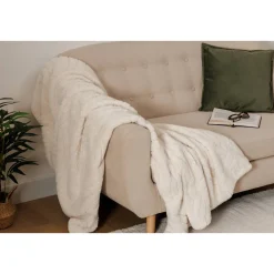 Atmosphera Plaids Fausse Fourrure*Plaid fausse fourrure jacquard 