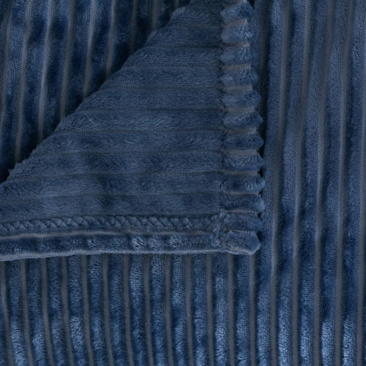 Atmosphera Plaids*Plaid flanelle côtelé "Arum" Beige