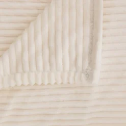 Atmosphera Plaids*Plaid flanelle côtelé "Arum" Beige