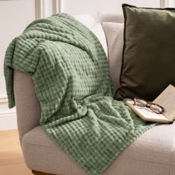 Atmosphera Plaids*Plaid flanelle 3D "Viggo" Gris