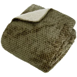 Atmosphera Plaids*Plaid flanelle effet sherpa 