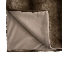 Atmosphera Plaids Fausse Fourrure*Plaid "Grizzli" fausse fourrure Vertkaki