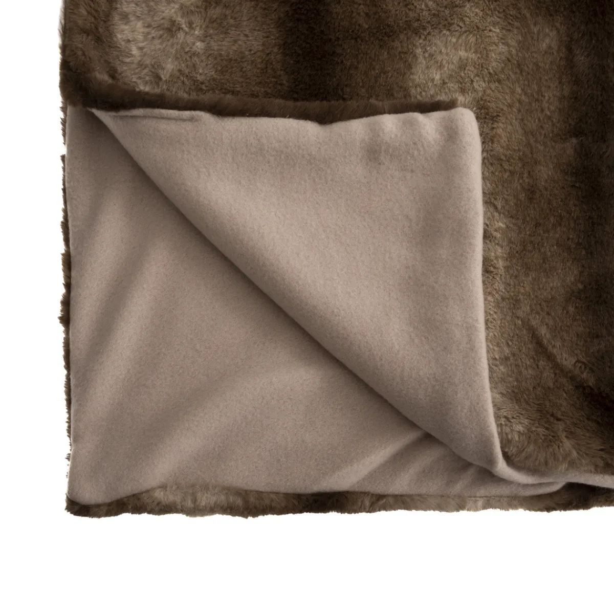 Atmosphera Plaids Fausse Fourrure*Plaid "Grizzli" fausse fourrure Vertkaki