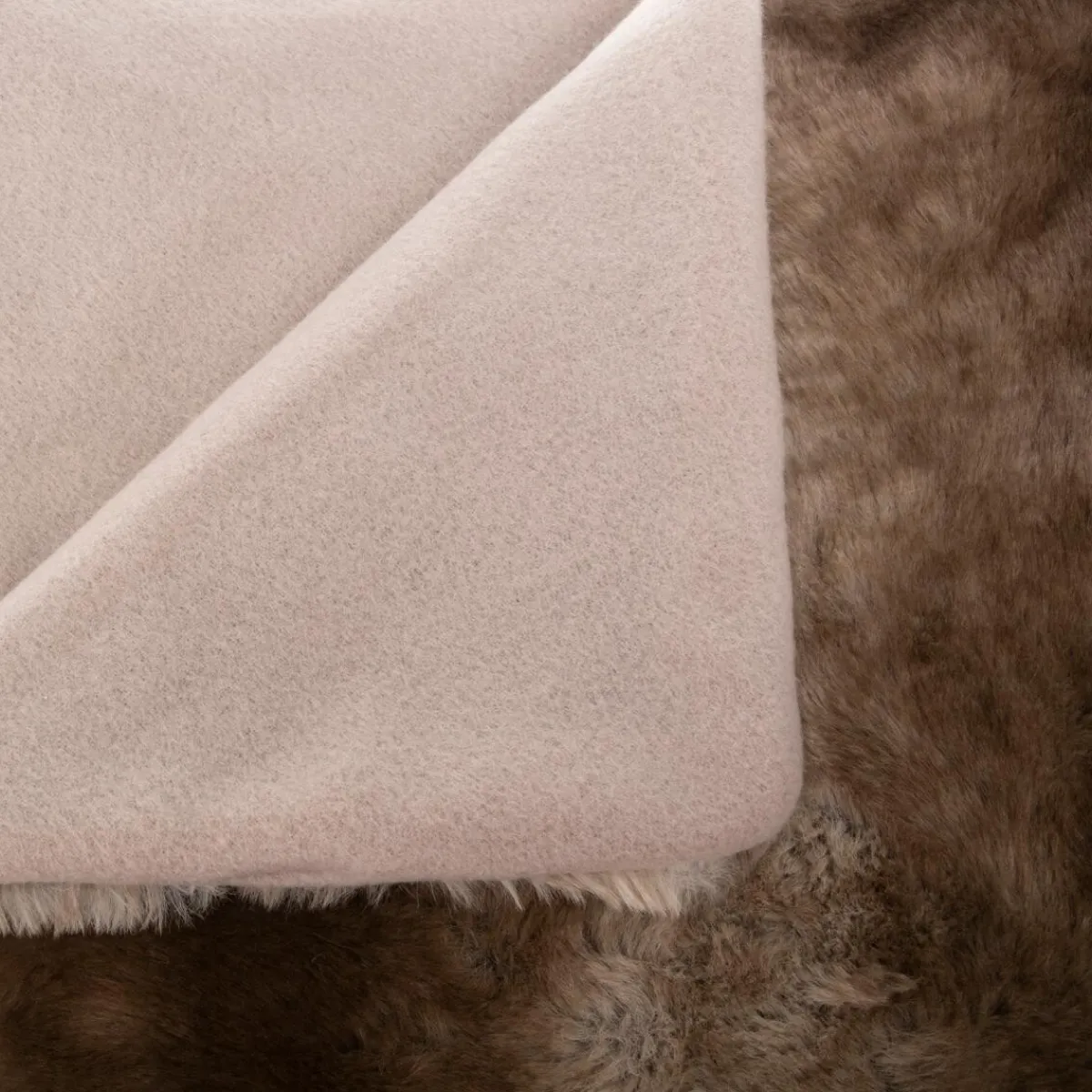 Atmosphera Plaids Fausse Fourrure*Plaid "Grizzli" fausse fourrure Bleuorage