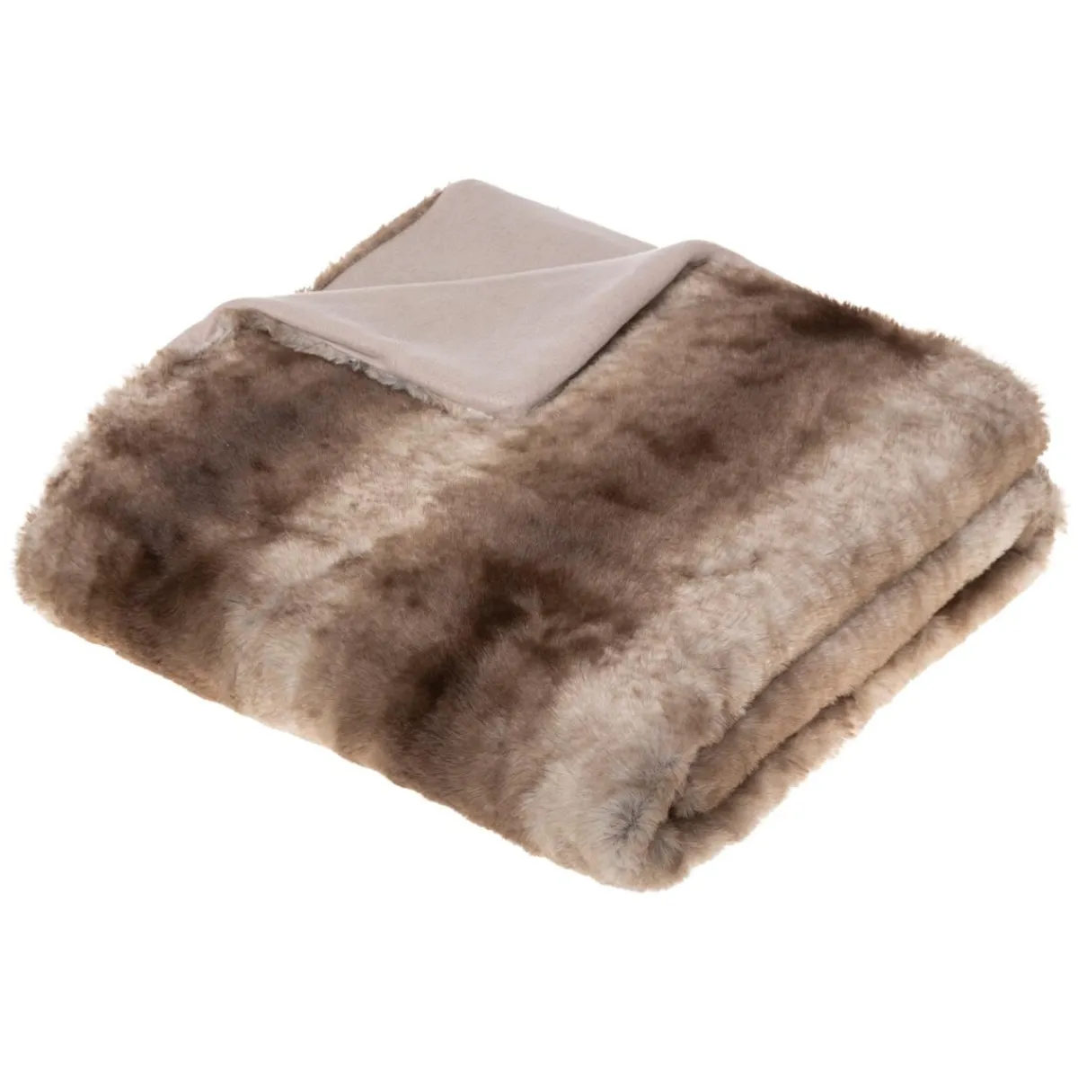 Atmosphera Plaids Fausse Fourrure*Plaid "Grizzli" fausse fourrure Bleuorage