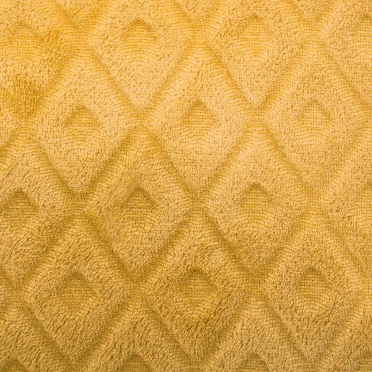 Atmosphera Plaids*Plaid "Losange", flanelle Jaunemoutarde