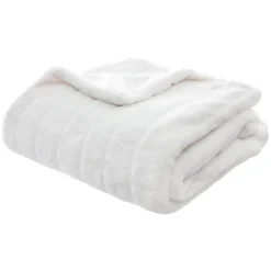 Atmosphera Plaids Fausse Fourrure*Plaid "Manoir" fausse fourrure Bleuorage