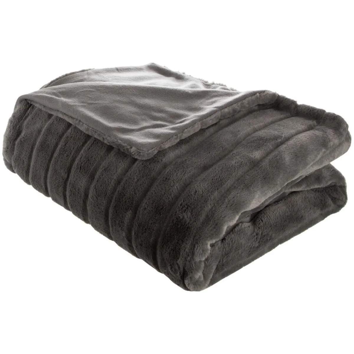 Atmosphera Plaids Fausse Fourrure*Plaid "Manoir" fausse fourrure Blancivoire