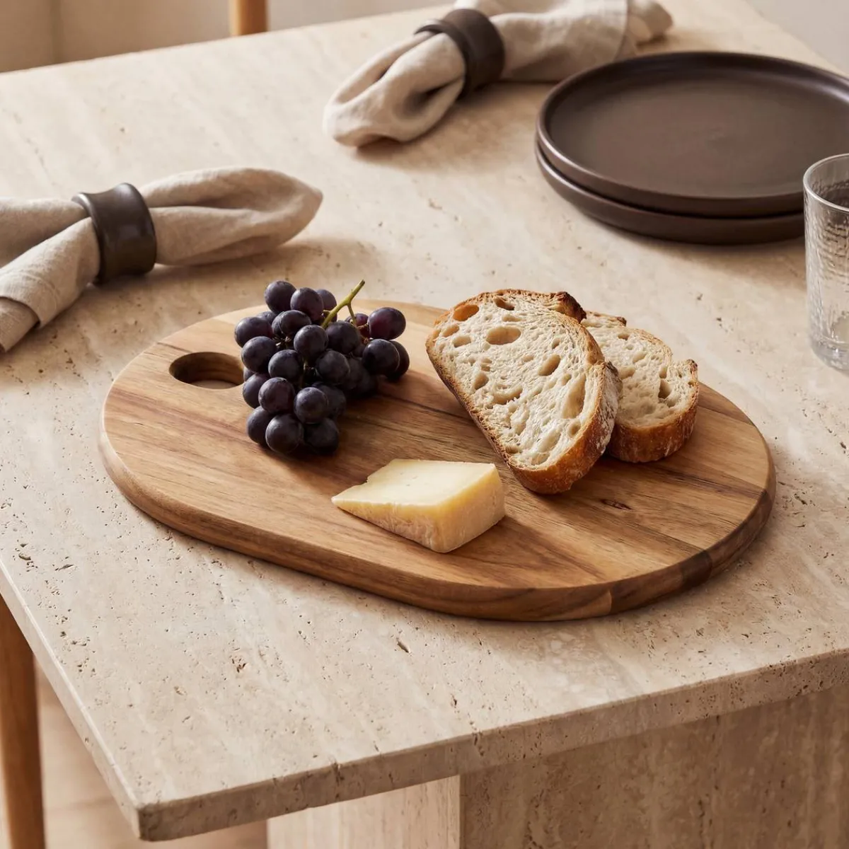 Atmosphera Plats De Service, Présentoirs*Planche "Mina" Acacia