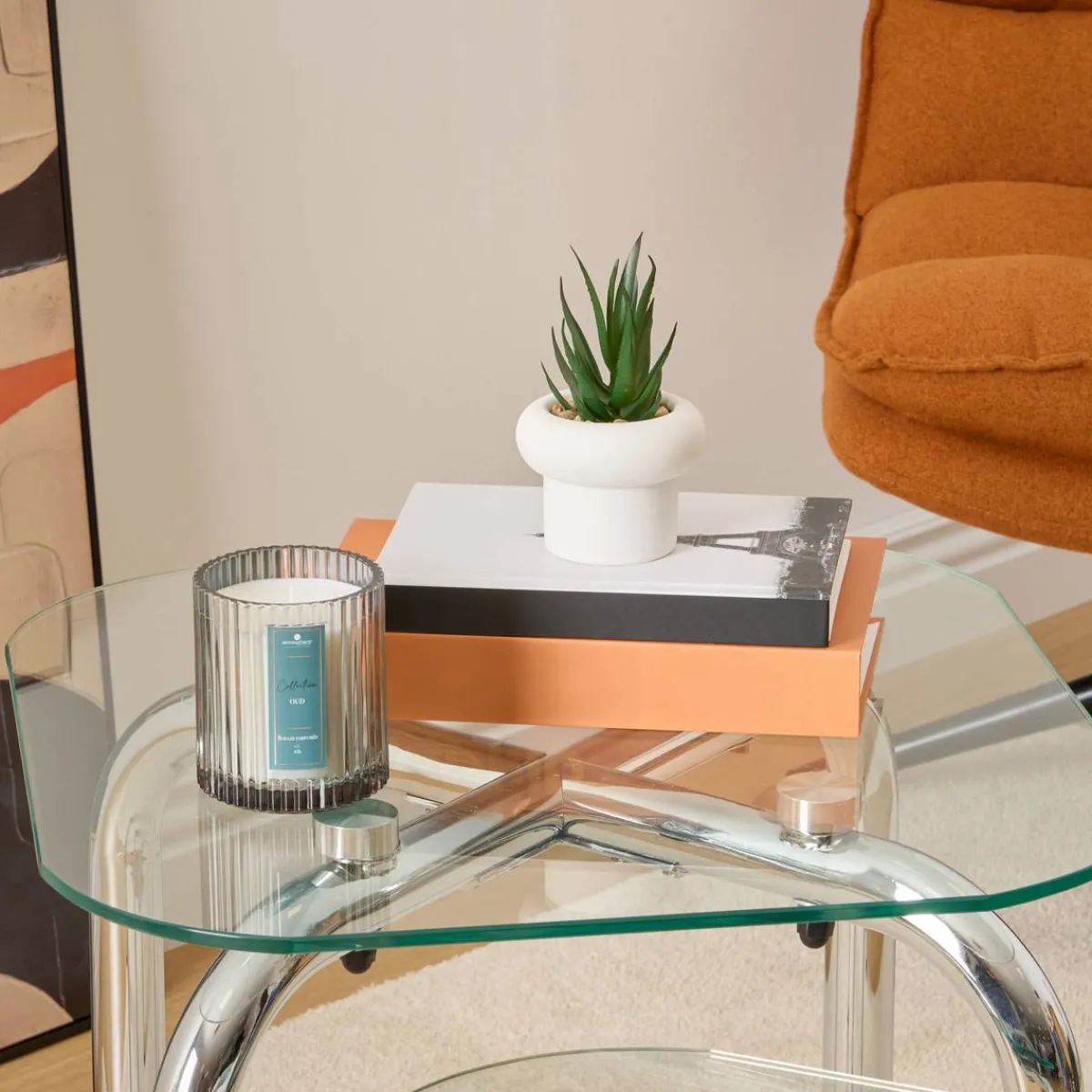 Atmosphera Plantes Artificielles*Plante artificielle en pot "Stefi" Blanc