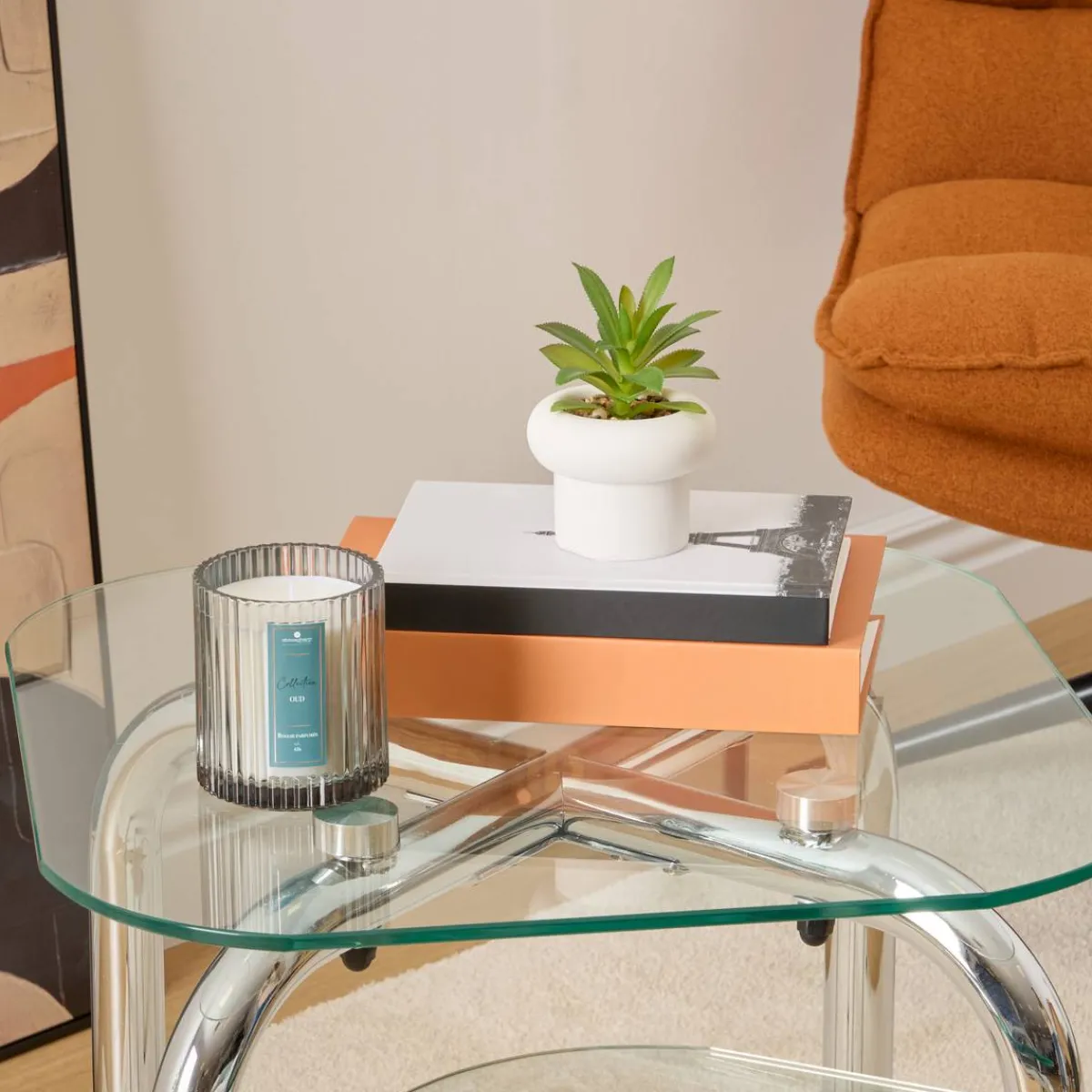 Atmosphera Plantes Artificielles*Plante artificielle en pot "Stefi" Blanc