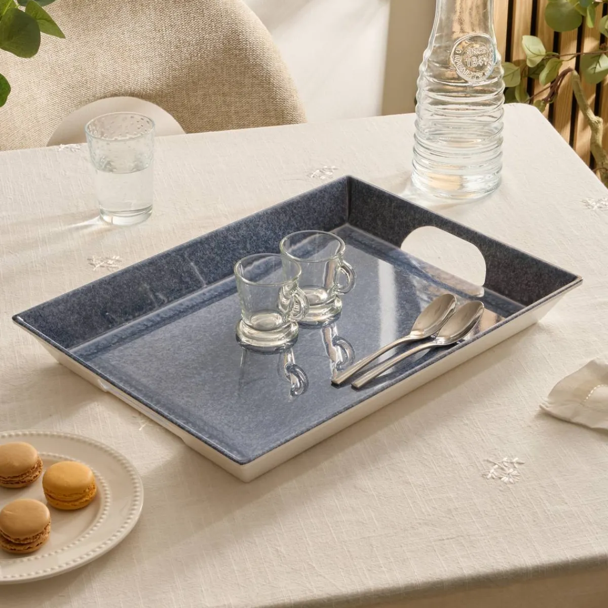 Atmosphera Plats De Service, Présentoirs|Art De La Table D'Extérieur*Plateau "Clara" Bleu