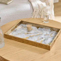 Atmosphera Plats De Service, Présentoirs*Plateau "Elya" Argent