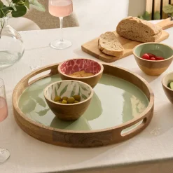 Atmosphera Plats De Service, Présentoirs*Plateau  "Inaya" Doré