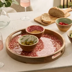 Atmosphera Plats De Service, Présentoirs*Plateau  "Inaya" Beige