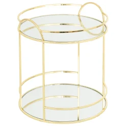 Atmosphera Plateaux*Plateau miroir 2 étages "Feel" Marron