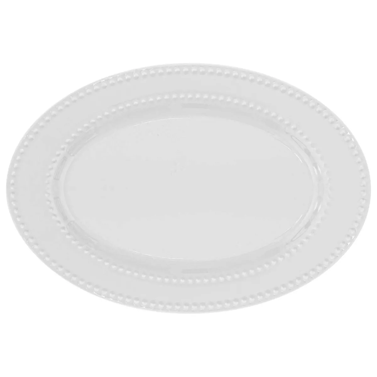 Atmosphera Plats De Service, Présentoirs*Plat "Perle" Gris