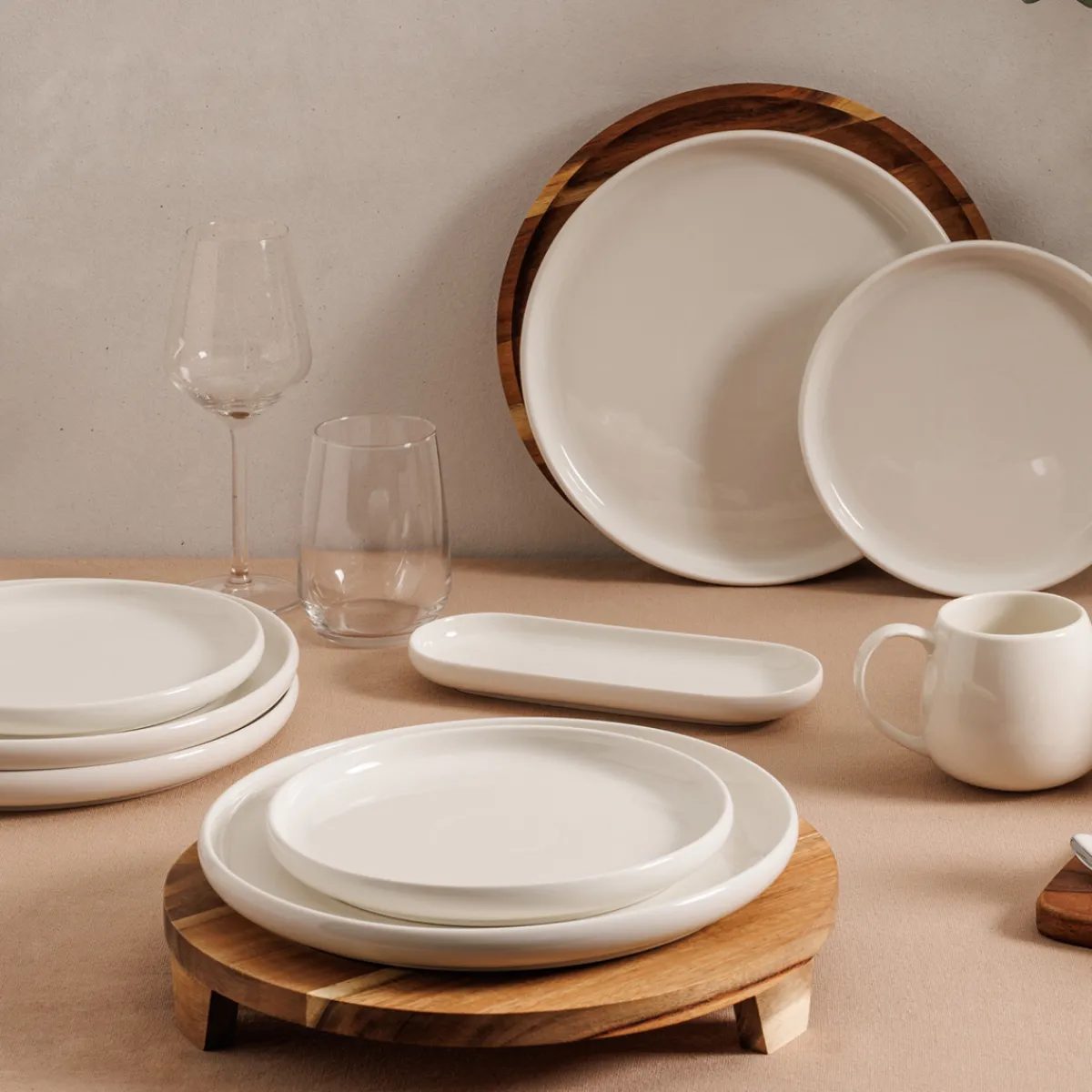 Atmosphera Plats De Service, Présentoirs*Plat à présentation "Mina" Blanc
