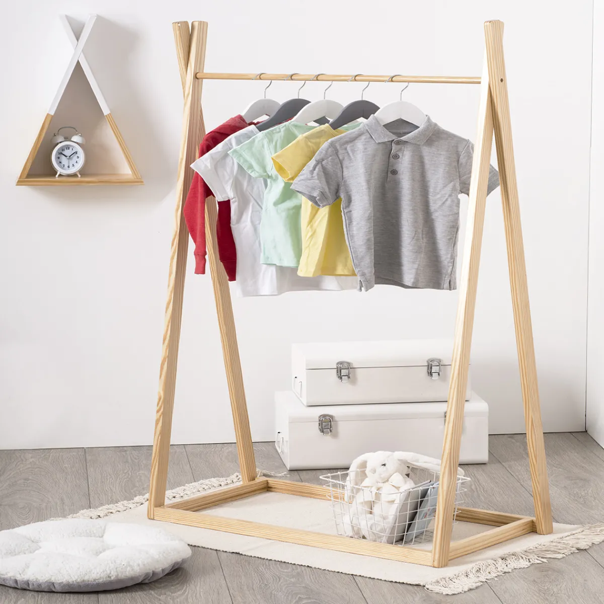 Atmosphera Portants, Penderies*Portant à vêtements enfant Blanc