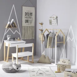 Atmosphera Sélection Montessori|Portants, Penderies*Portant à vêtements enfant "Maison" Gris