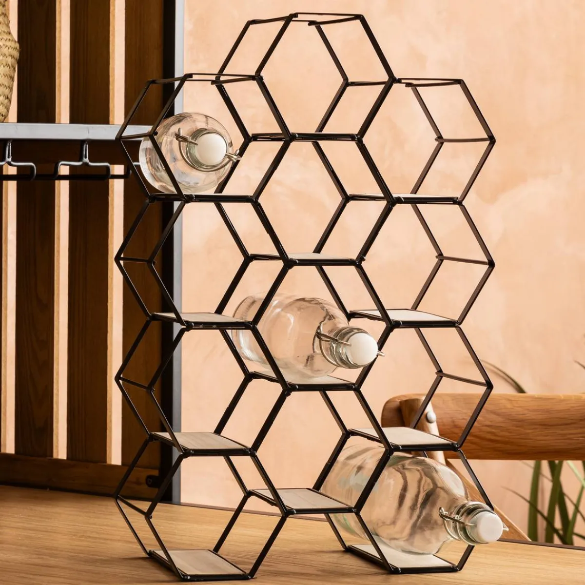 Atmosphera Range-Bouteilles*Porte-bouteille "Arty" Blanc