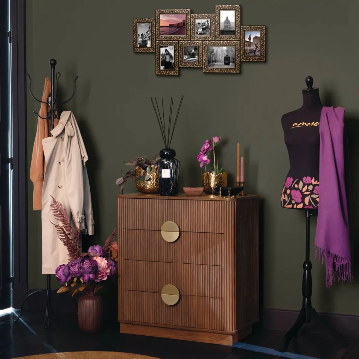 Atmosphera Voir Tout |Boites De Rangement*Porte-manteau "Remo" Bois