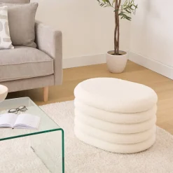 Atmosphera Voir Tout |Poufs*Pouf coffre bouclette
