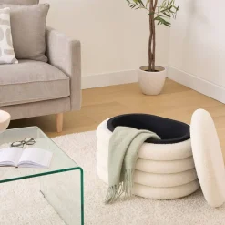 Atmosphera Voir Tout |Poufs*Pouf coffre bouclette