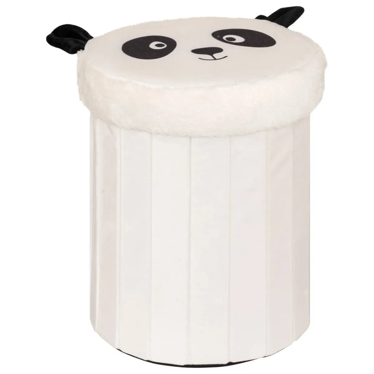 Atmosphera Coffres À Jouets*Pouf-coffre enfant Panda "Andy" NoiretBlanc