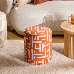 Atmosphera Poufs*Pouf "Delor" Blanc