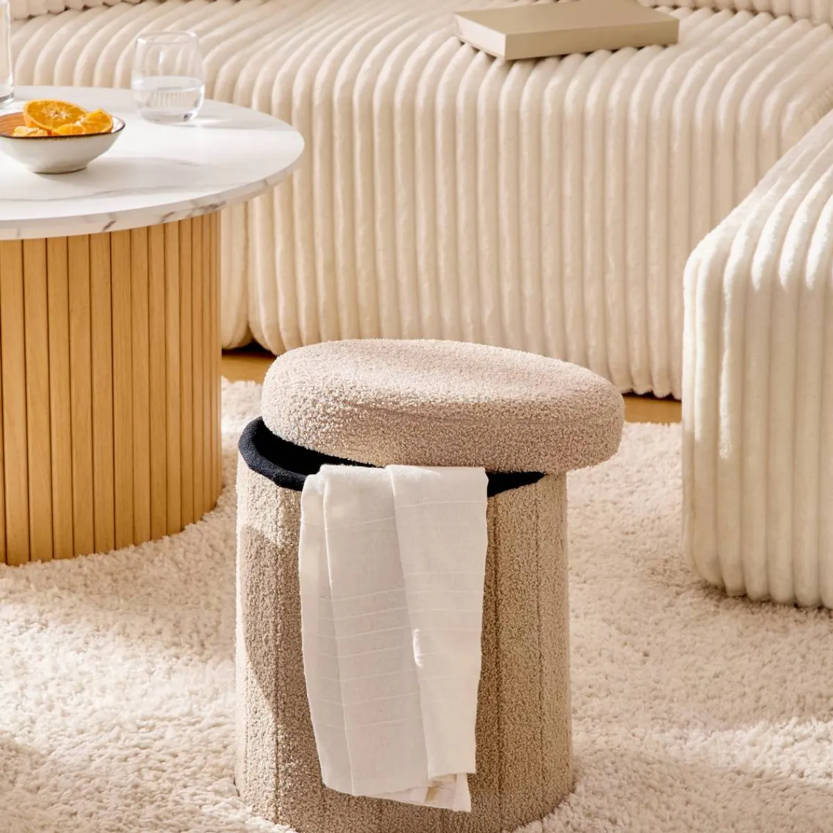 Atmosphera Poufs*Pouf "Jaiko" Beige