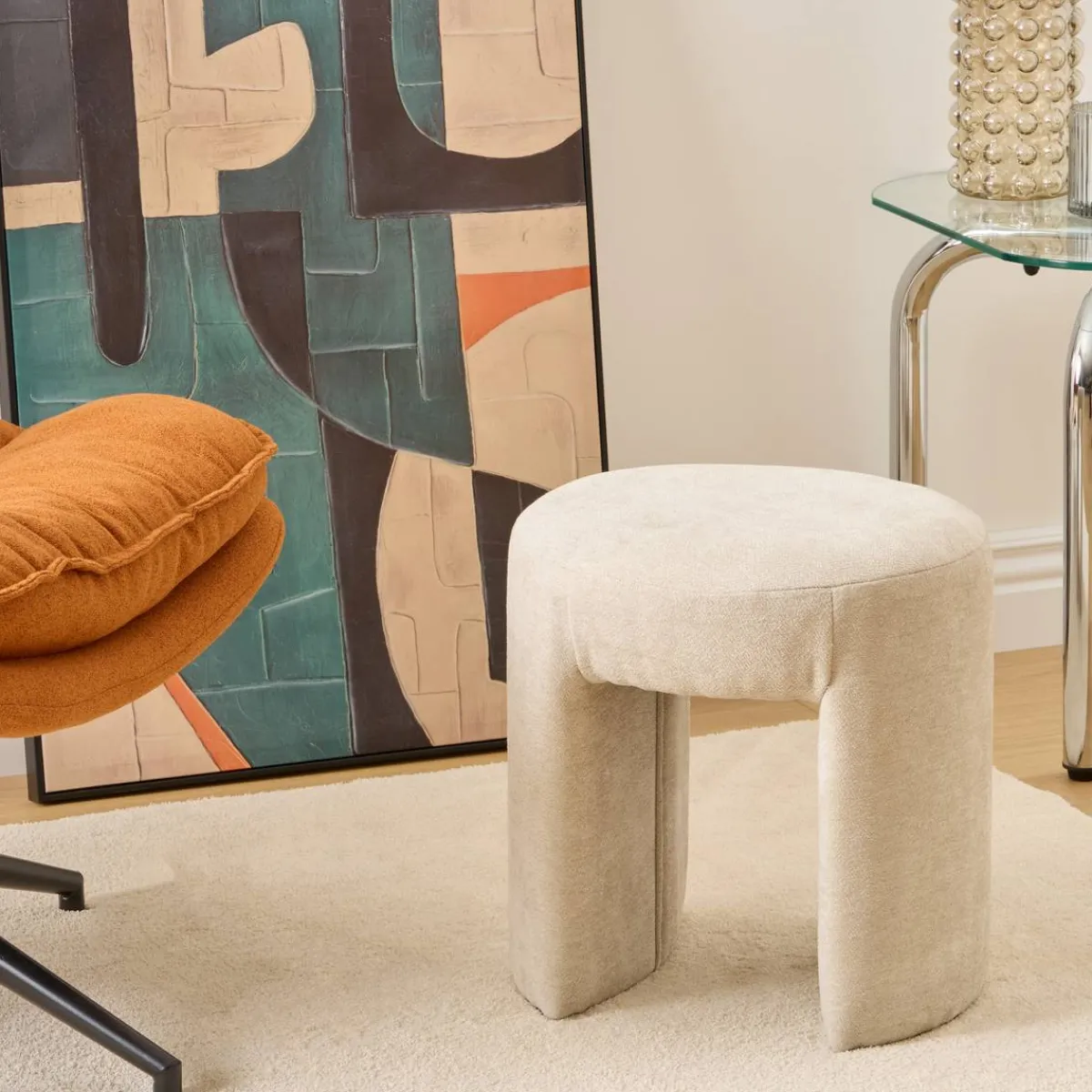 Atmosphera Poufs*Pouf "Jin" Beige