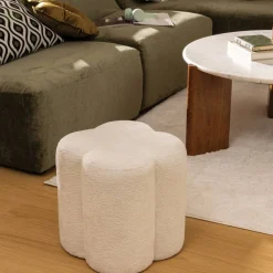 Atmosphera Poufs*Pouf "Lavon" Blanc