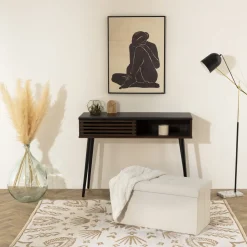Atmosphera Poufs Pliants*Pouf pliant double "Lysandre" Noir