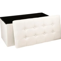 Atmosphera Poufs Pliants*Pouf pliant double "Lysandre" Noir