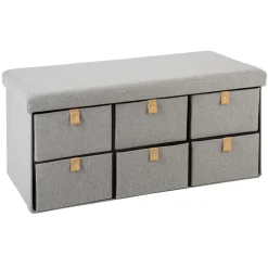 Atmosphera Poufs Pliants*Pouf pliant double "Suède" Vertkaki