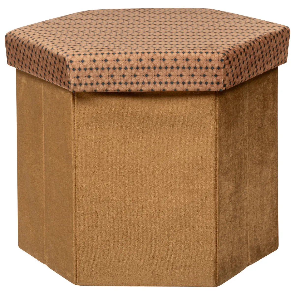 Atmosphera Poufs Pliants*Pouf pliant hexagonal "Jiling" Gris