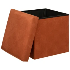 Atmosphera Poufs Pliants*Pouf pliant "Lilou" Jaunemoutarde