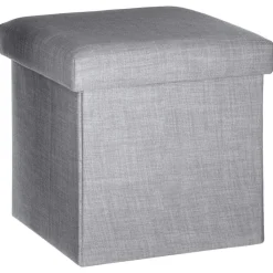 Atmosphera Poufs Pliants*Pouf pliant "Tomaz" Gris