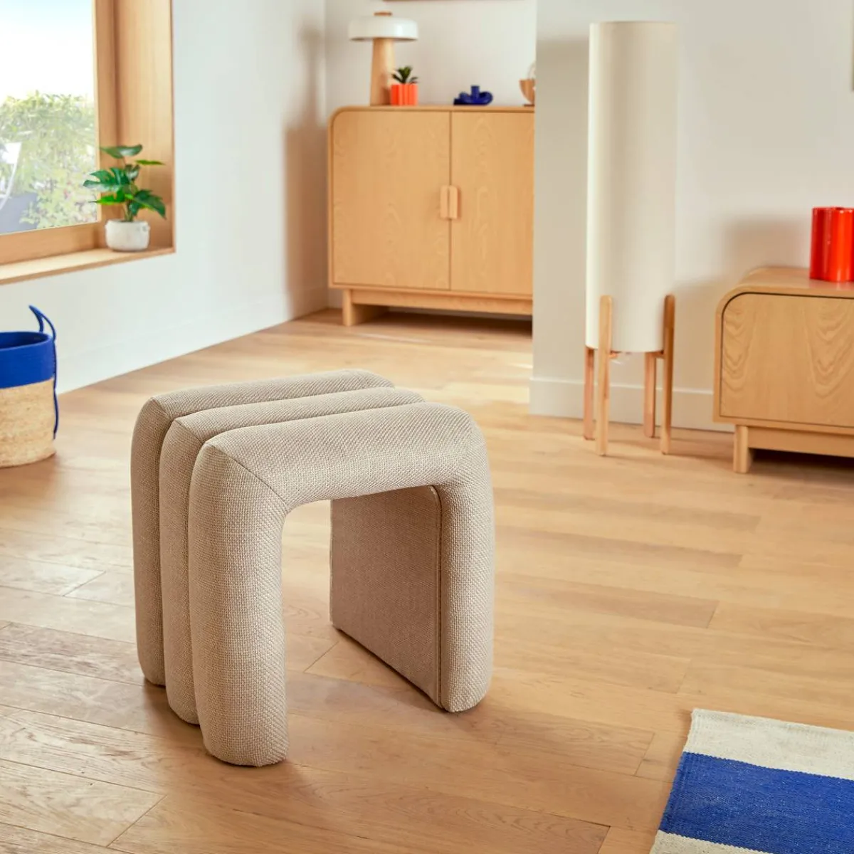 Atmosphera Poufs*Pouf "Sisco" Blanc