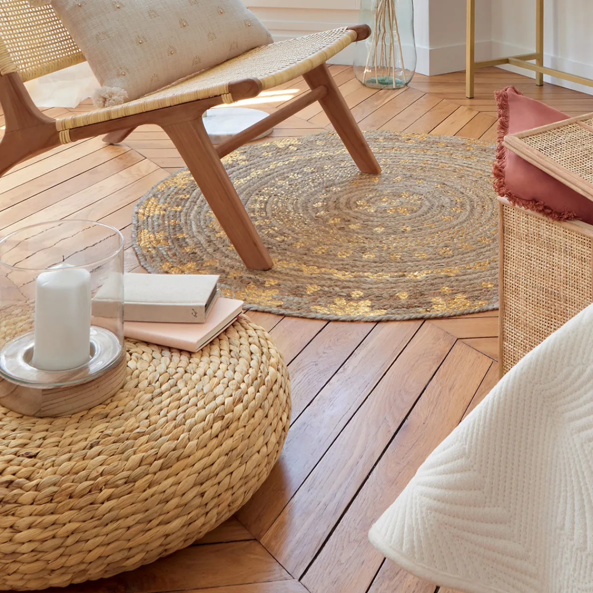 Atmosphera Poufs*Pouf "Wond" Blanc