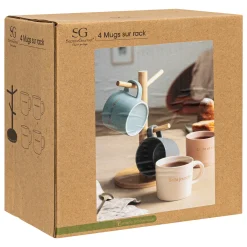 Atmosphera Tasses, Mugs*Rack 4 mugs  