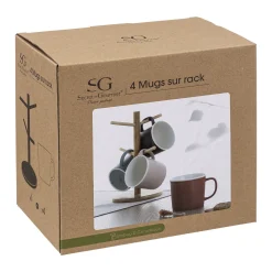 Atmosphera Tasses, Mugs*Rack 4 mugs  