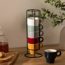 Atmosphera Tasses, Mugs*Rack 6 tasses  "Colorama"