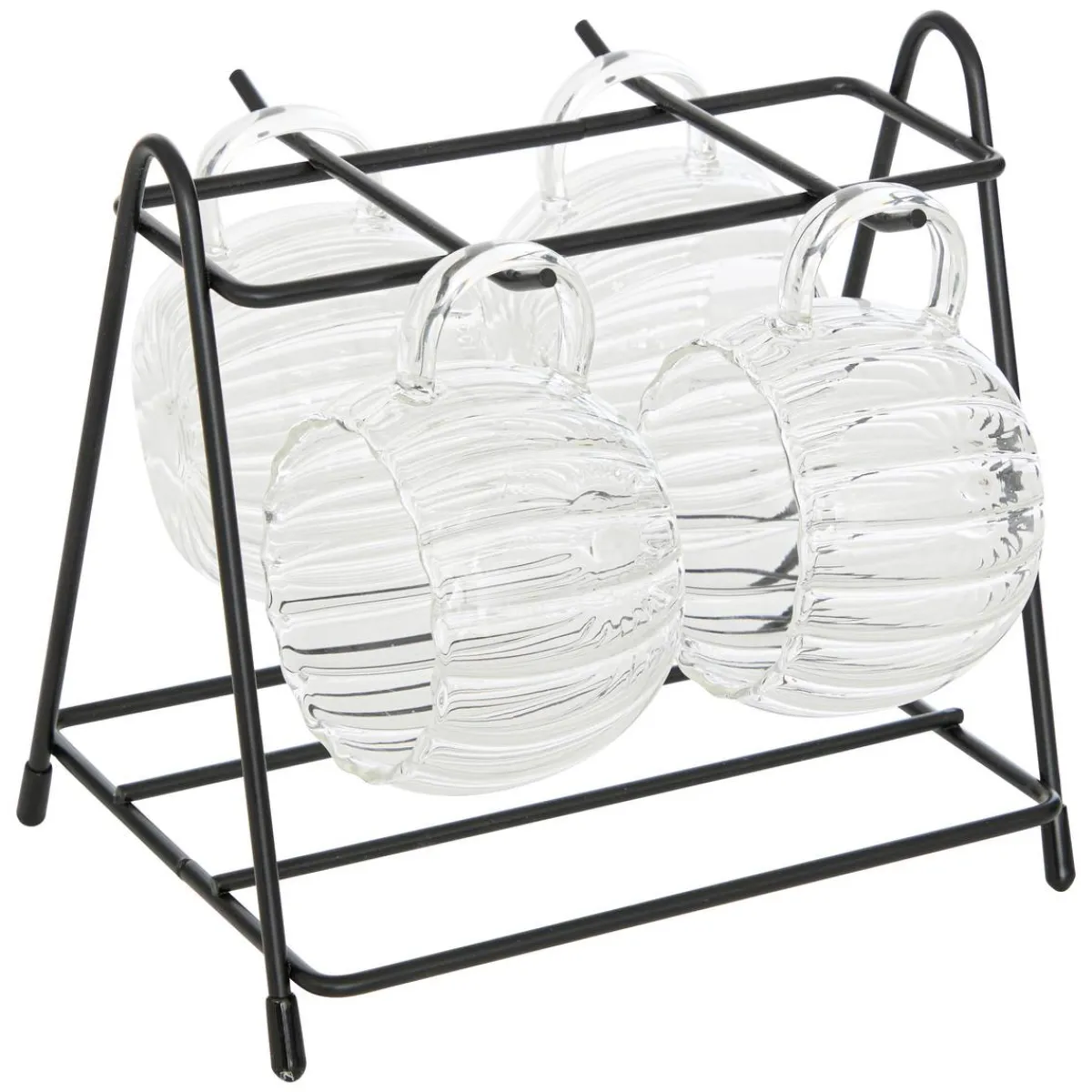 Atmosphera Tasses, Mugs*Rack 4 tasses "Ivy" Moccha