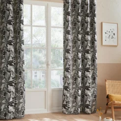 Atmosphera Rideaux*Rideau "Bejuco", motifs jacquard Gris