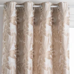 Atmosphera Rideaux*Rideau "Bejuco", motifs jacquard Blancivoire