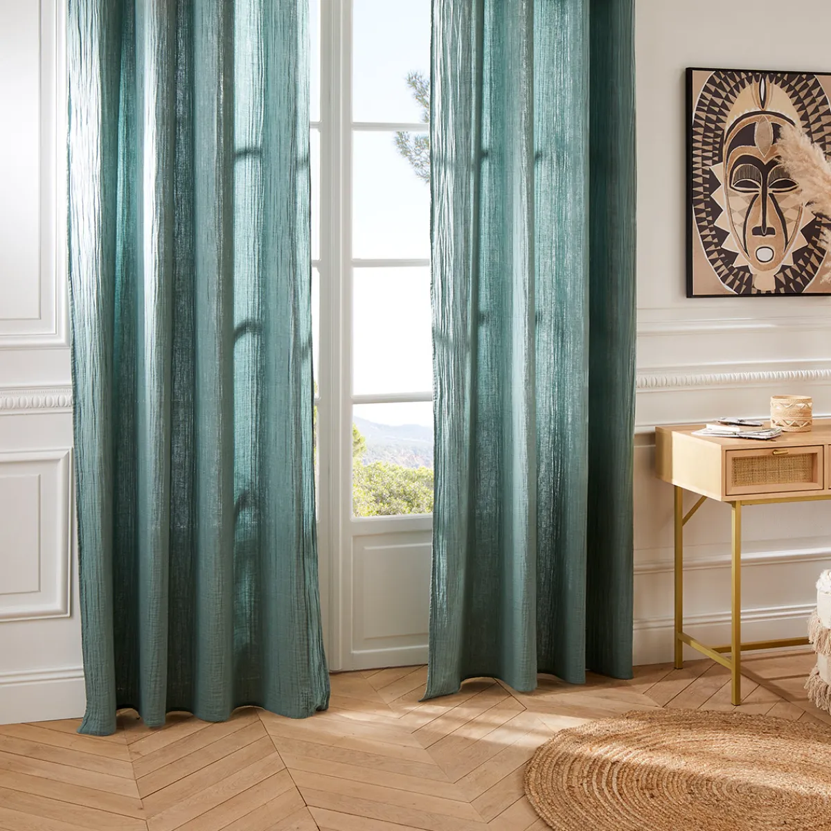Atmosphera Rideaux*Rideau "Jamana" Blanc