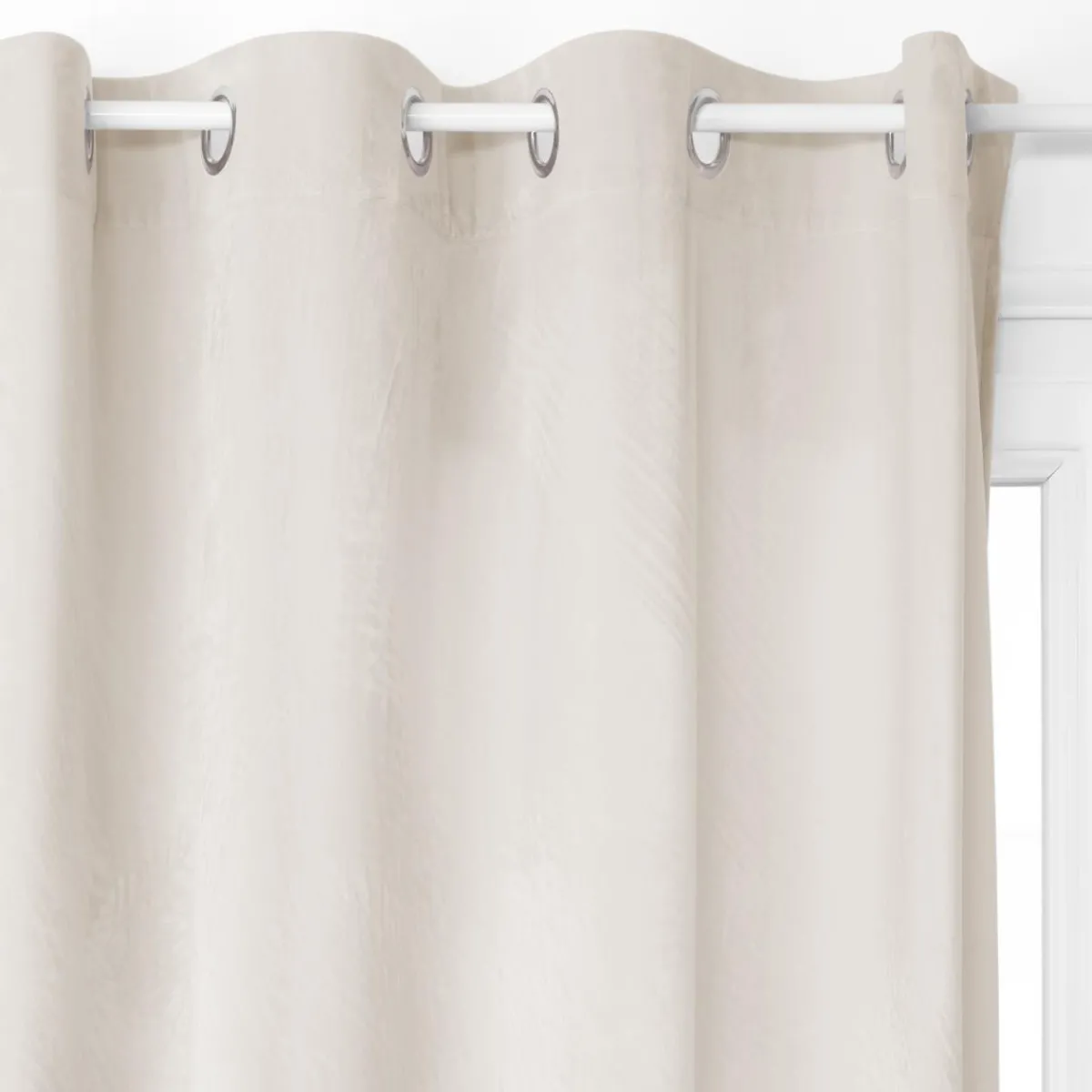 Atmosphera Rideaux Occultants*Rideau occultant "Dolce" velours Beige